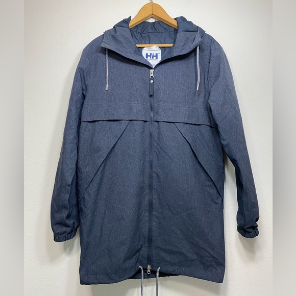 Helly Jansen Women’s Navy Denim Winter Jacket Waterproof Size S - Picture 1 of 9